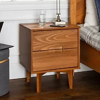 Modern 3 Drawer Solid Wood Nightstand