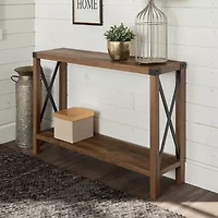 Farmhouse Rustic Wood Entryway Table