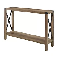 Farmhouse Rustic Wood Entryway Table