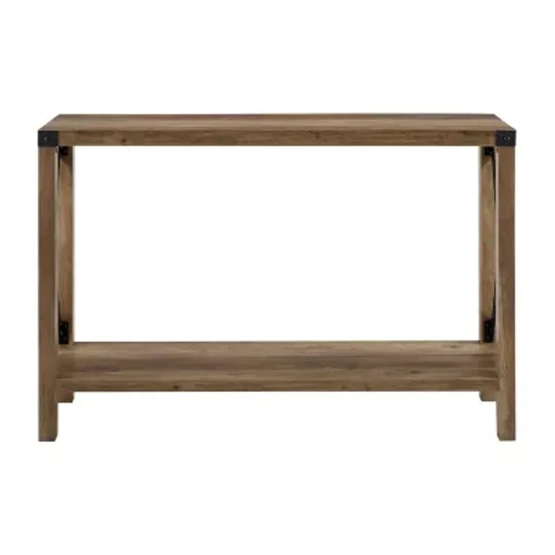 Farmhouse Rustic Wood Entryway Table