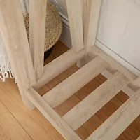 Farmhouse Slatted Shelf Entryway Table