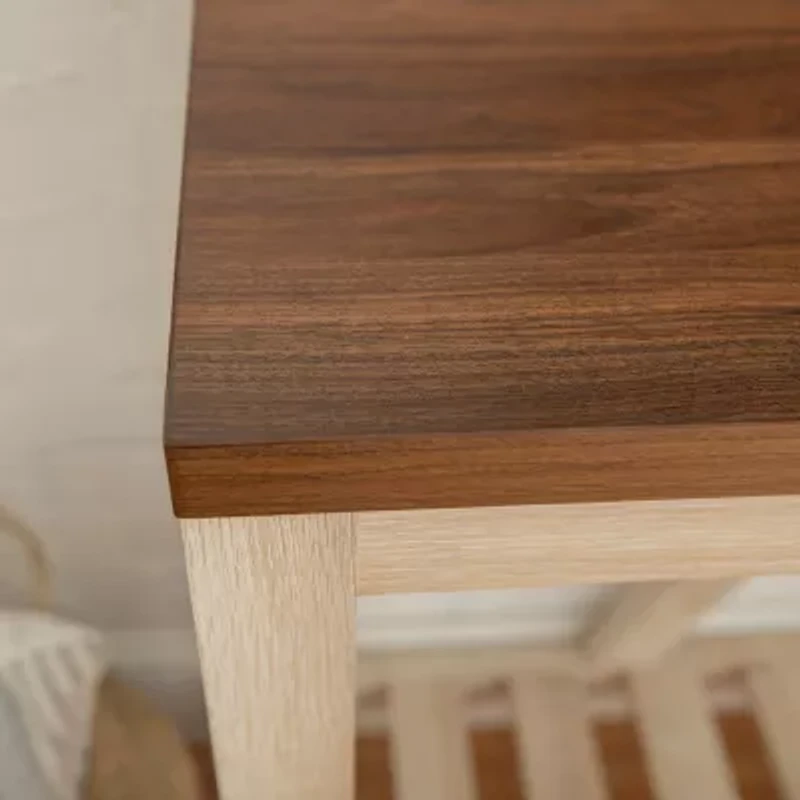 Farmhouse Slatted Shelf Entryway Table