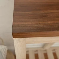 Farmhouse Slatted Shelf Entryway Table