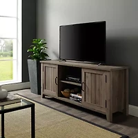 Farmhouse 2-Door Simple Rustic TV Stand