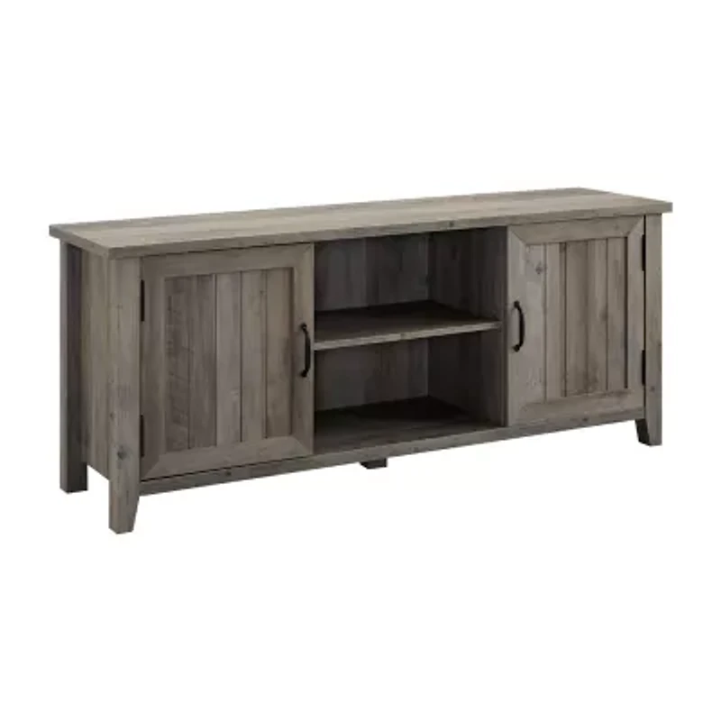 Farmhouse 2-Door Simple Rustic TV Stand