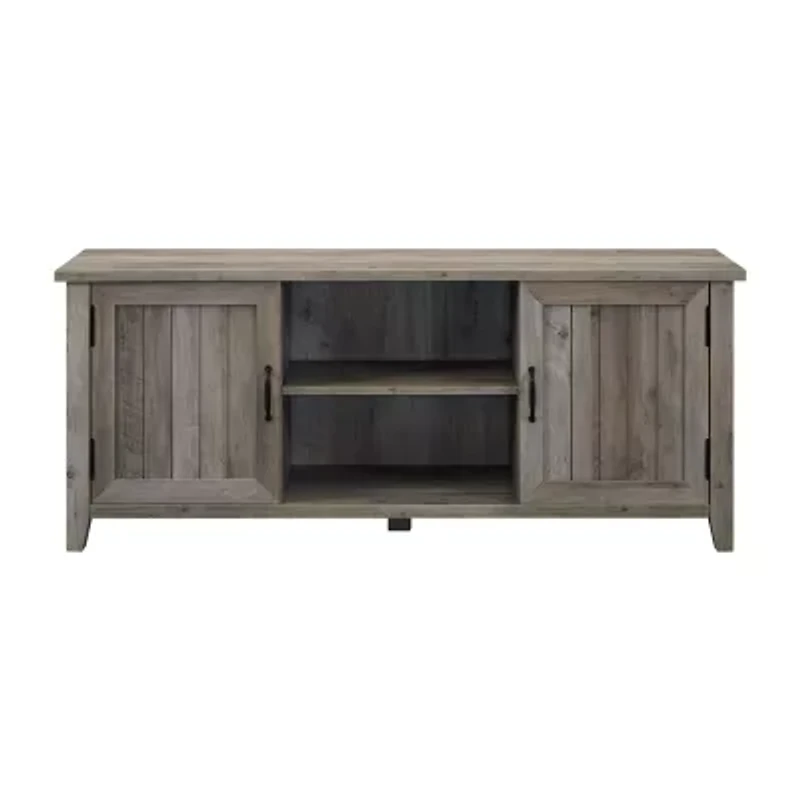 Farmhouse 2-Door Simple Rustic TV Stand