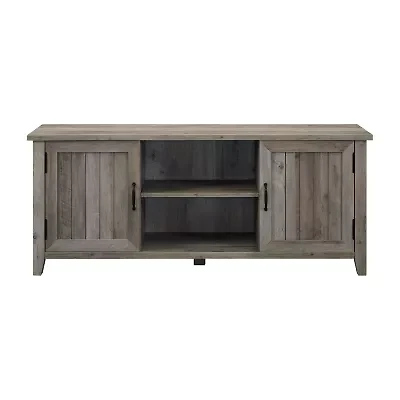 Farmhouse 2-Door Simple Rustic TV Stand