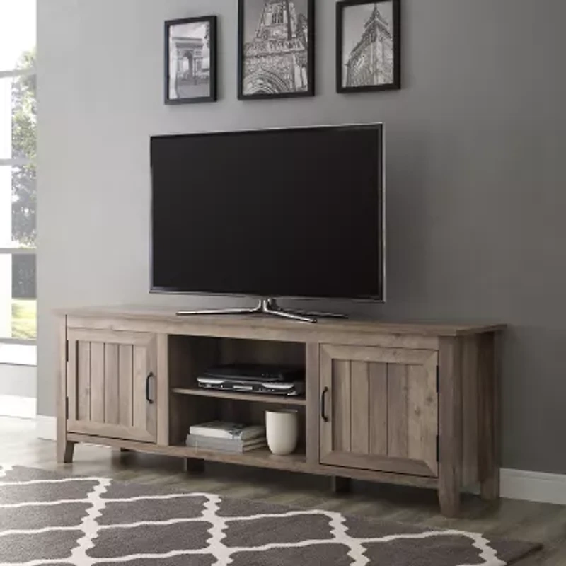 Modern Farmhouse 70" Wood TV Stand
