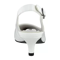 Easy Street Faye Womens Pointed Kitten Heel Pumps