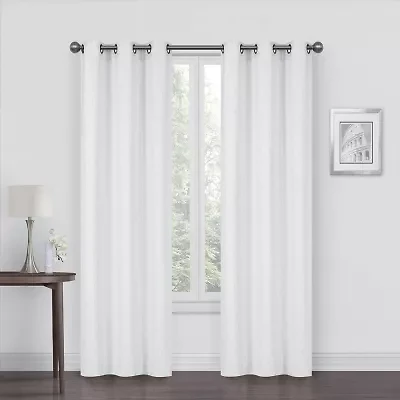 Regal Home Mackenna Jacquard Grommet Top Light-Filtering Set of 2 Curtain Panel