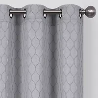 Regal Home Mackenna Jacquard Grommet Top Light-Filtering Set of 2 Curtain Panel