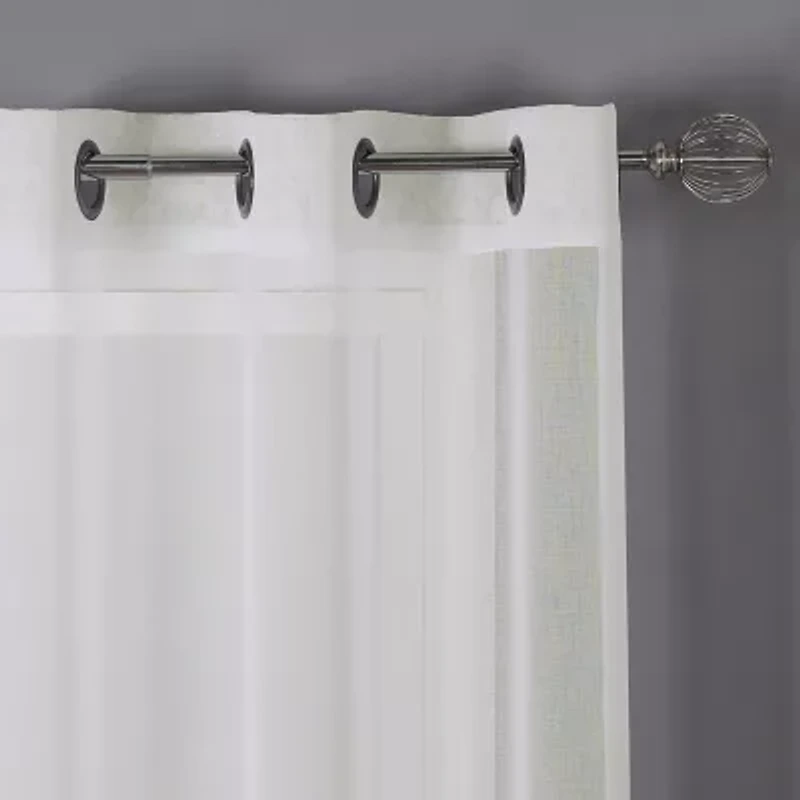 Regal Home Sheffield Grommet Top Sheer Set of 2 Curtain Panel