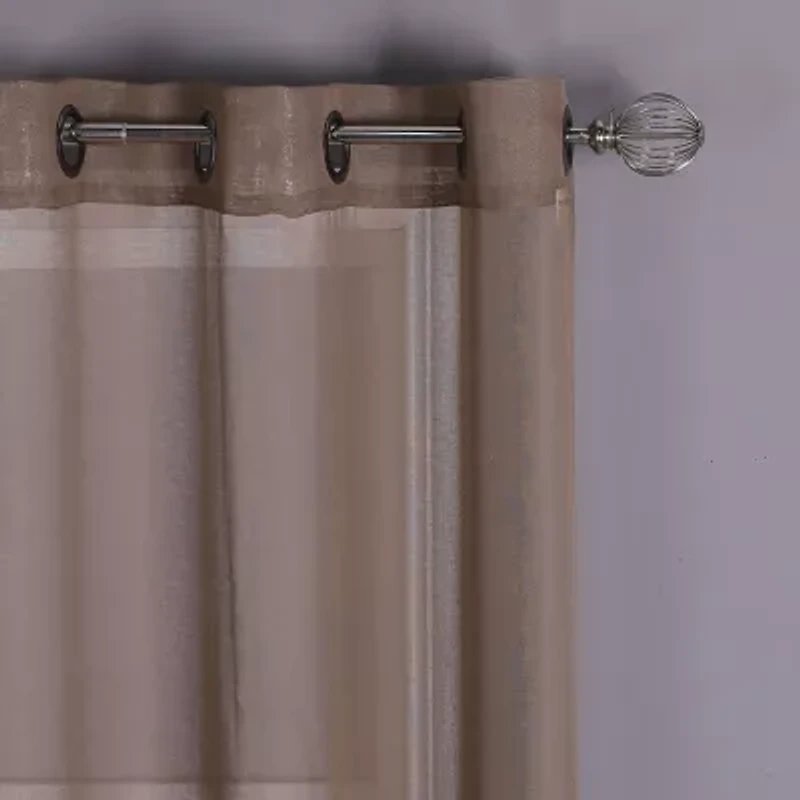 Regal Home Sheffield Grommet Top Sheer Set of 2 Curtain Panel