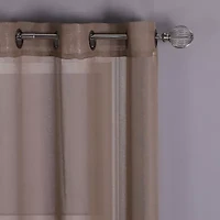 Regal Home Sheffield Grommet Top Sheer Set of 2 Curtain Panel