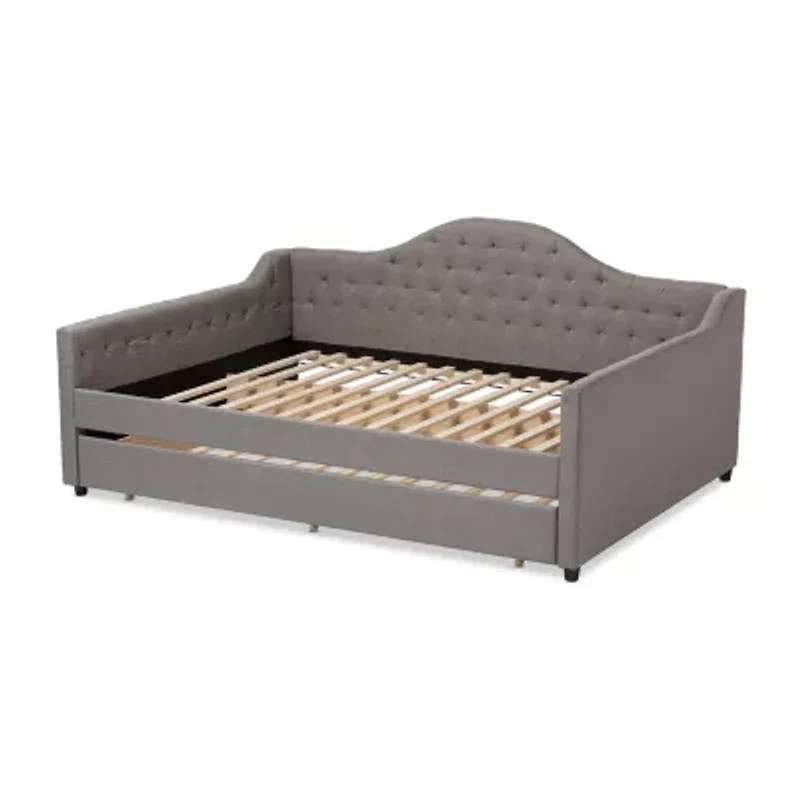 Eliza Tufted Upholstered Queen Daybed with Trundle