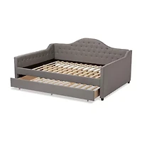 Eliza Tufted Upholstered Queen Daybed with Trundle