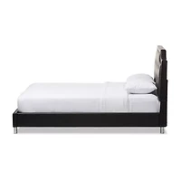 Carlotta Faux Leather Upholstered Bed