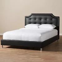 Carlotta Faux Leather Upholstered Bed