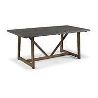 Walker Edison Rectangular Wood-Top Dining Table