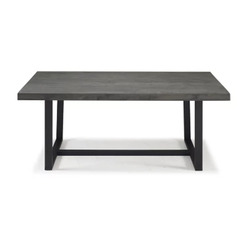 Walker Edison Rectangular Wood-Top Dining Table