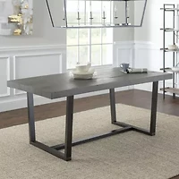 Walker Edison Rectangular Wood-Top Dining Table