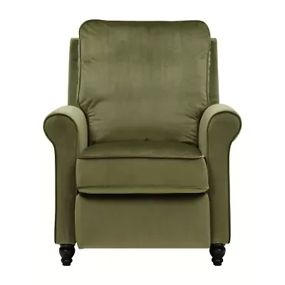 ProLounger Danea Transitional Roll-Arm Push Back Recliner in Velvet