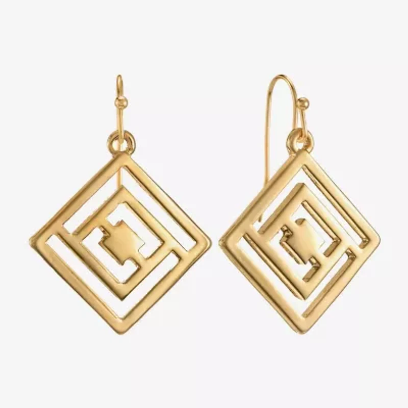 Liz Claiborne Womens Square Drop Earrings