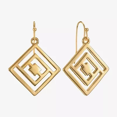 Liz Claiborne Womens Square Drop Earrings