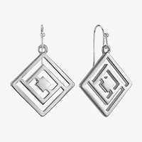Liz Claiborne Womens Square Drop Earrings