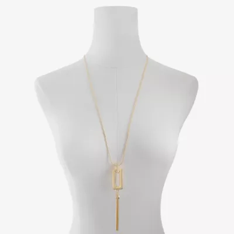 Liz Claiborne Womens Square 30 Inch Pendant Necklace