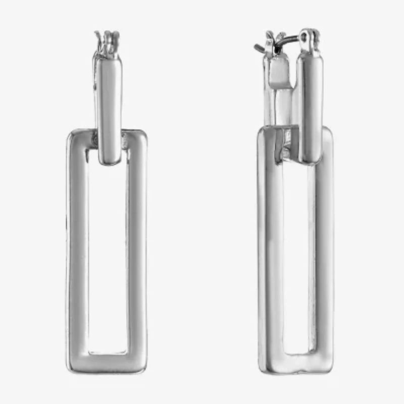 Liz Claiborne Womens Square Hypoallergenic Drop Earrings