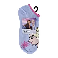 Little & Big Kid Girls Multi-Pack 6 Pair Frozen No Show Socks