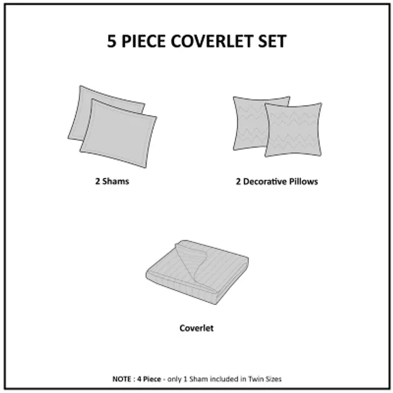Intelligent Design Matteo Reversible Quilt Set With Throw Pillows