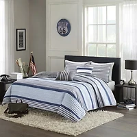 Intelligent Design Matteo Reversible Quilt Set With Throw Pillows