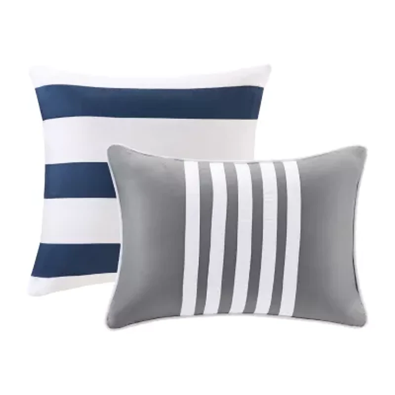 Intelligent Design Matteo Reversible Quilt Set With Throw Pillows