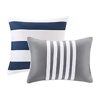 Intelligent Design Matteo Reversible Quilt Set With Throw Pillows