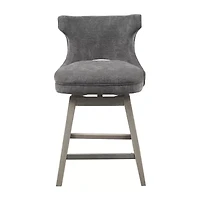 Madison Park Janet Counter Height Upholstered Swivel Bar Stool