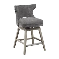 Madison Park Janet Counter Height Upholstered Swivel Bar Stool