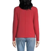 a.n.a Womens Crew Neck Long Sleeve Adaptive T-Shirt