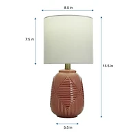 Collective Design By Stylecraft Textured Berry Ceramic Table Lamp