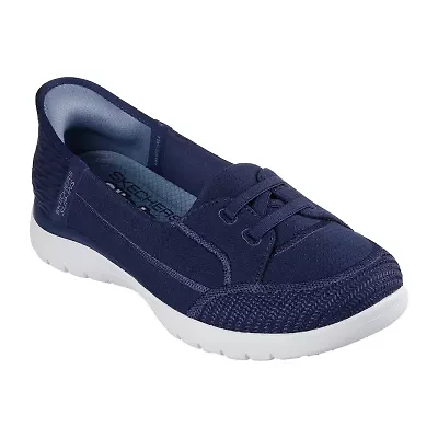 Skechers Hands Free Slip-Ins On The Go Flex Top Notch Womens Round Closed Toe Slip-On Shoe