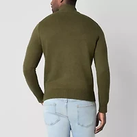 St. John's Bay Mens Mock Neck Long Sleeve Pullover Sweater