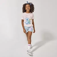 Disney Collection Little & Big Kid Girls Lilo Stitch Denim Short