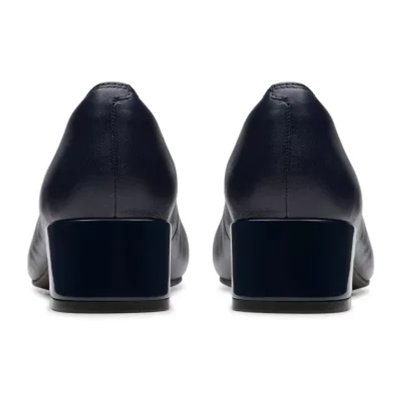 Clarks Iridessa May Womens Cap Closed Toe Block Heel Pumps