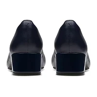 Clarks Iridessa May Womens Cap Closed Toe Block Heel Pumps