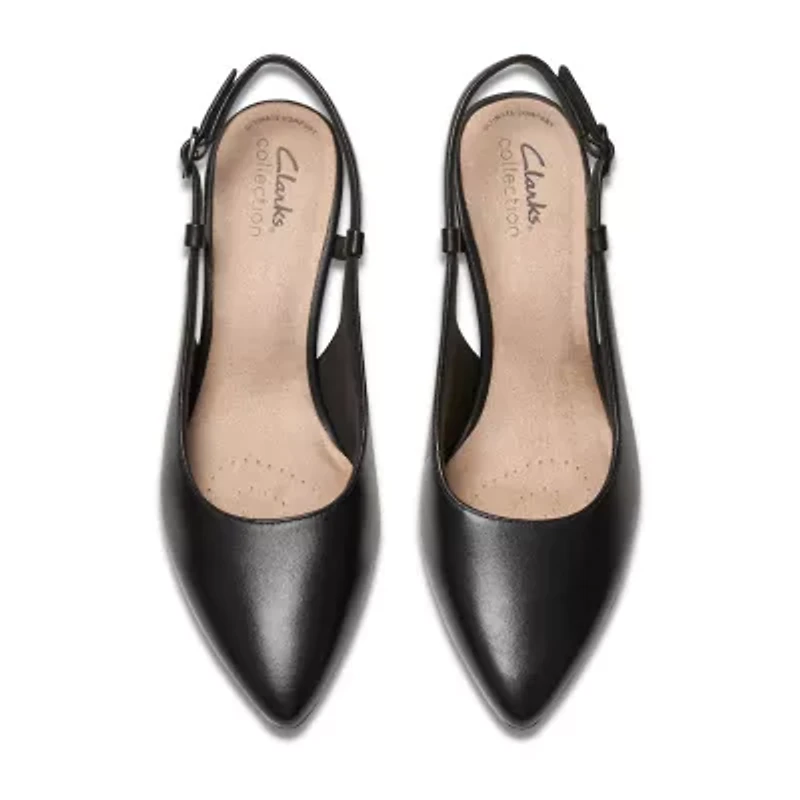 Clarks Kepley Lane Womens Pointed Kitten Heel Pumps