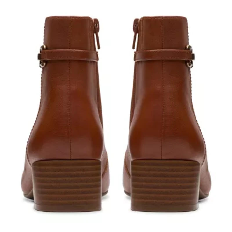 Clarks Womens Iridessa Air Stacked Heel Booties