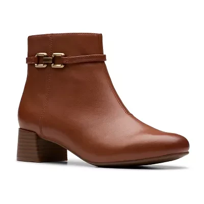Clarks Womens Iridessa Air Stacked Heel Booties