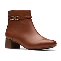 Clarks Womens Iridessa Air Stacked Heel Booties