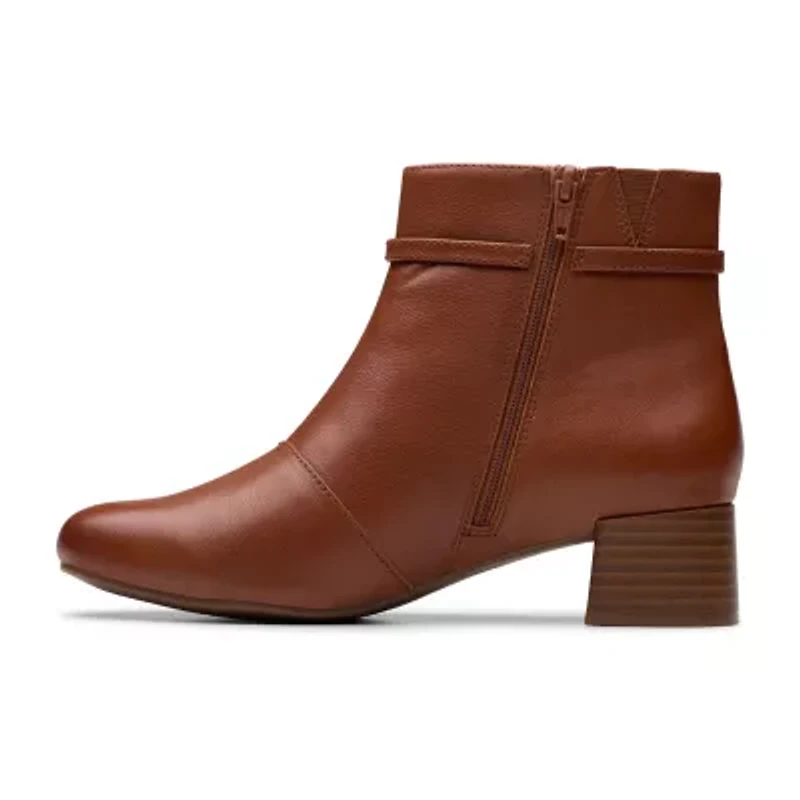 Clarks Womens Iridessa Air Stacked Heel Booties